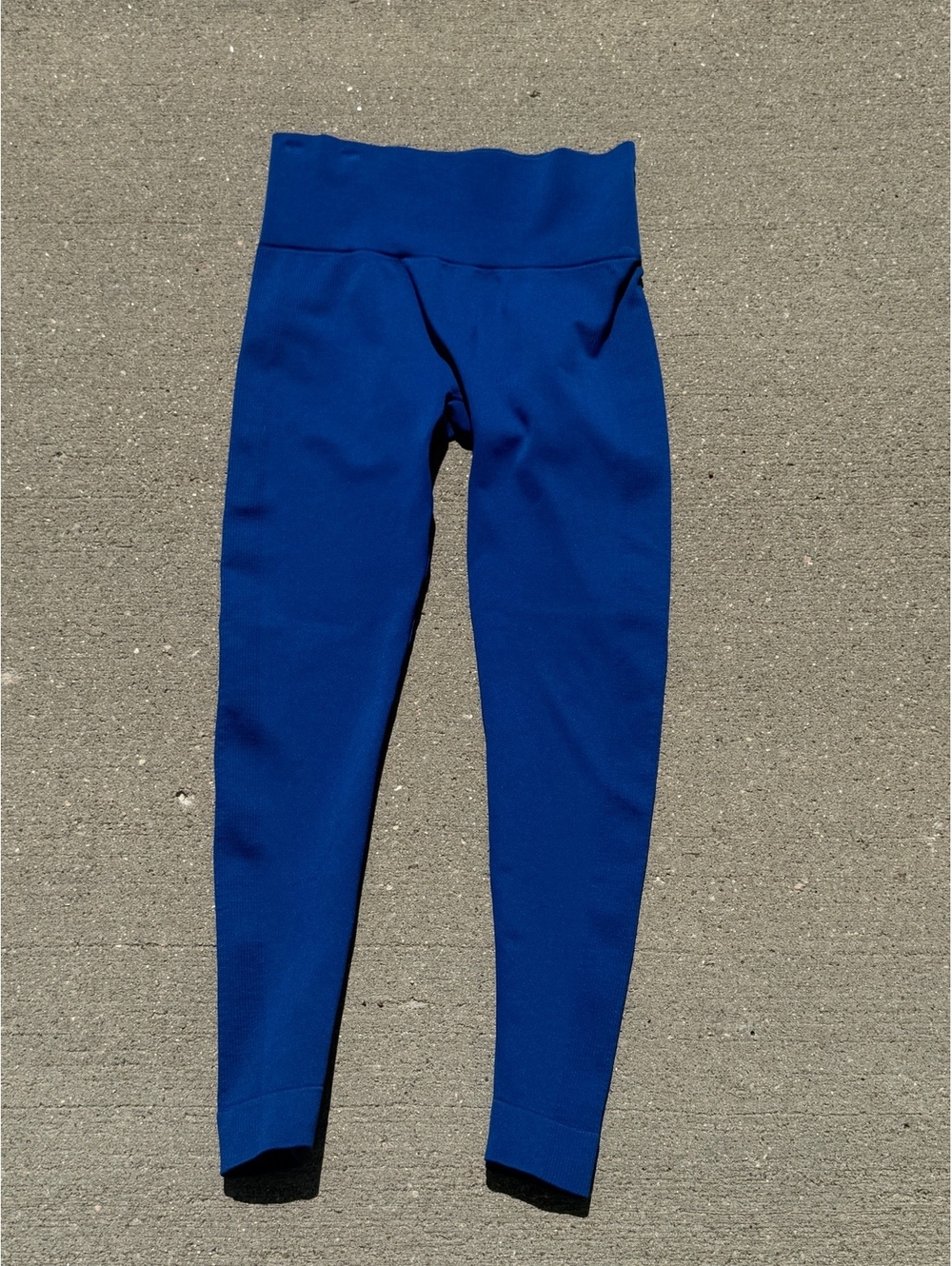 Set Active Women's Blue High Waist Seamless Leggings Size M